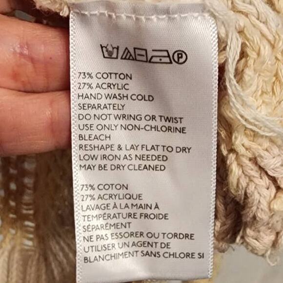 Urban Outfitters UO Sasha Striped Cropped Crochet Sweater Size Small - Picture 7 of 11